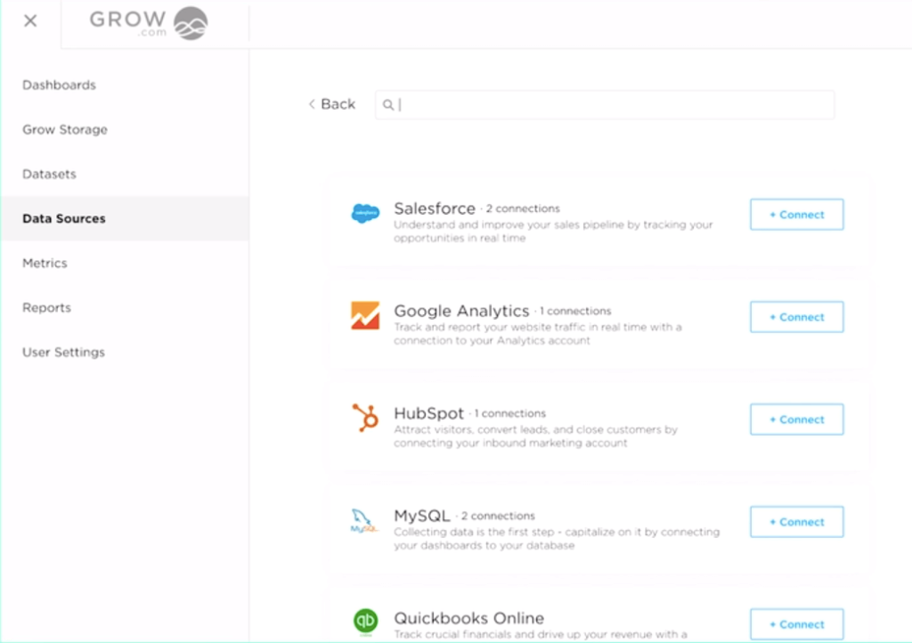 Grow interface