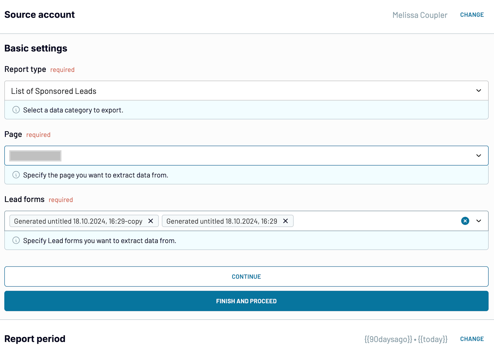 Flux de données Coupler.io exportation des leads des facebook ads