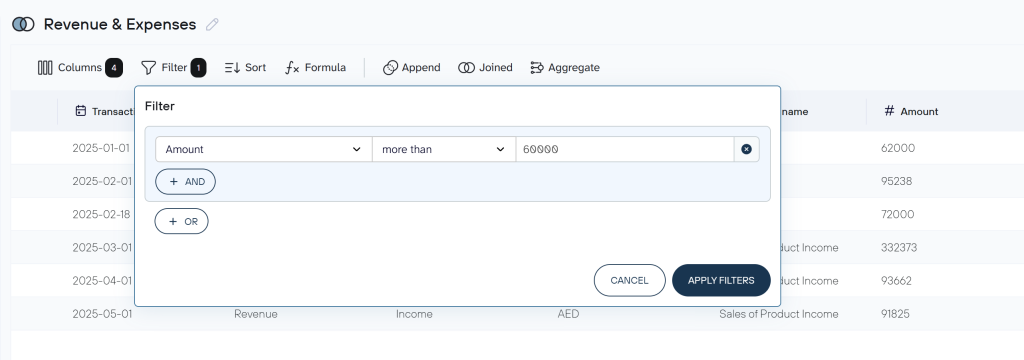 2.coupler quickbooks data set filter
