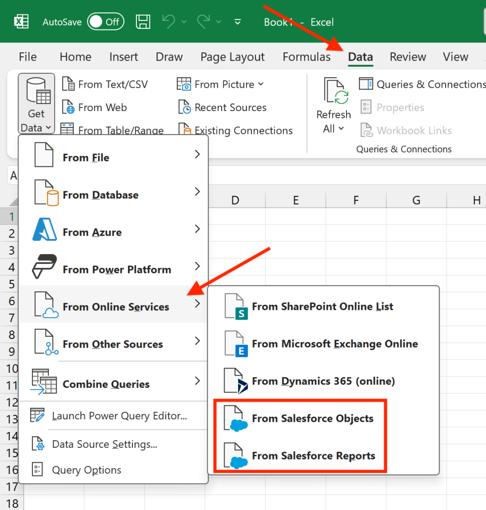 27 salesforce to excel starting import in excel