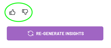 Feedback buttons for the AI Insights feature by Coupler.io