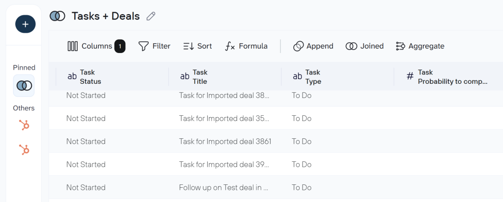 hubspot data set coupler