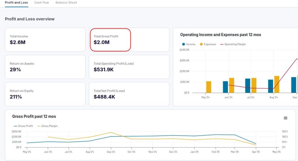 financial dashboard 1