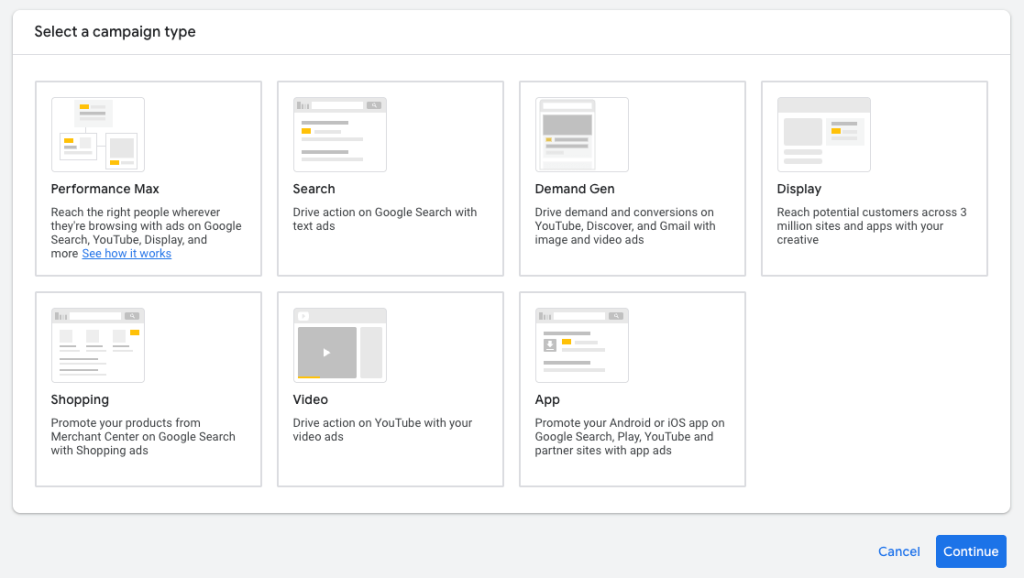 google ads for small business select ad format