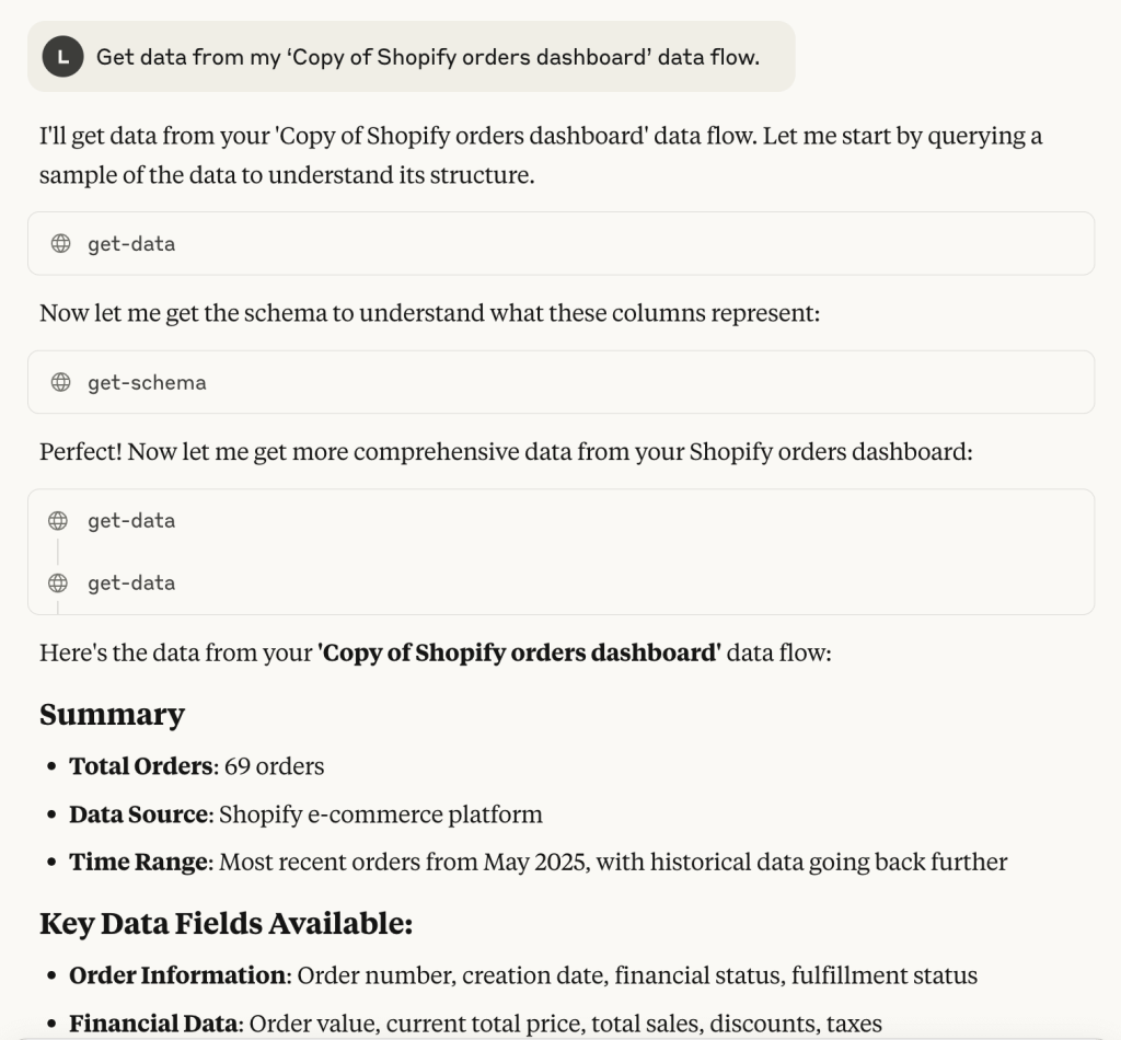 coupler mcp server get data flow summary with ai