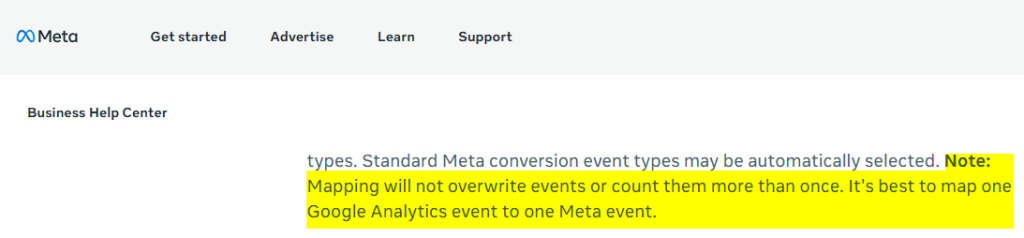 meta event mapping documentation