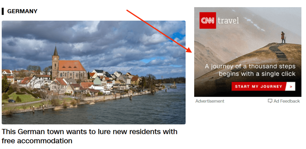 google ads for small business display ad example