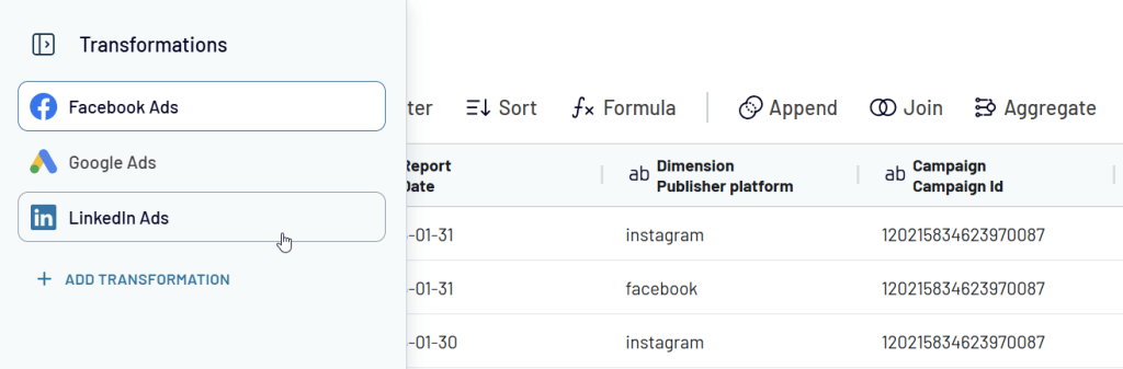 ad platforms separate datasets