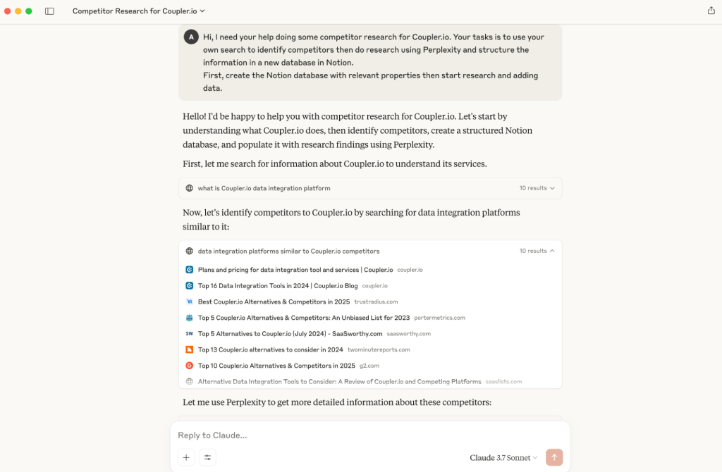 claude mcp server competitor analysis v2
