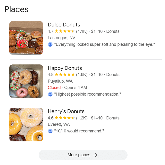 google ads for small business local services ad example