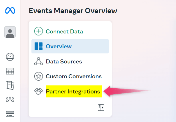 partner intergrations in events manager overview