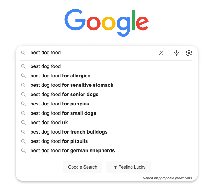 google ads for small business use autocomplete for keyword research