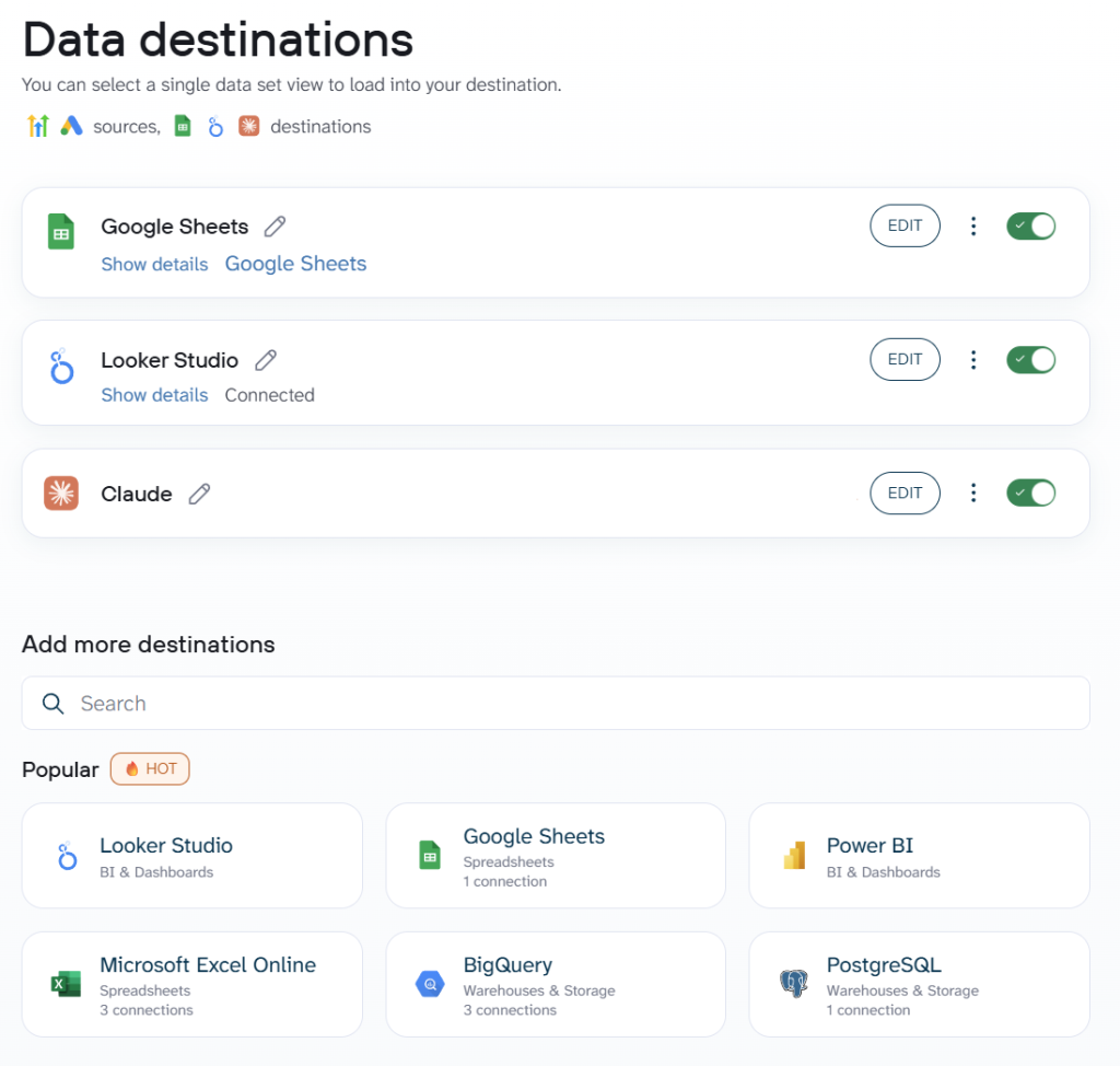 gohighlevel multiple destinations