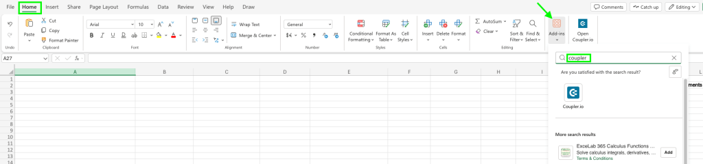 Coupler.io add in for Excel tutorial