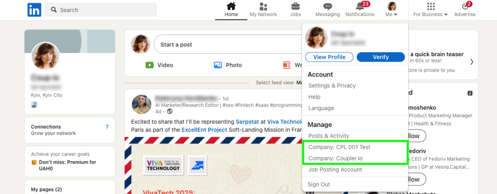 Manual export data from Linkedin