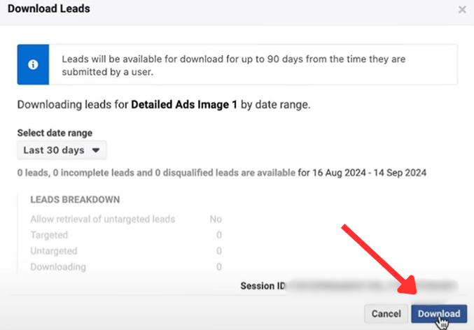 Download Meta Center Leads