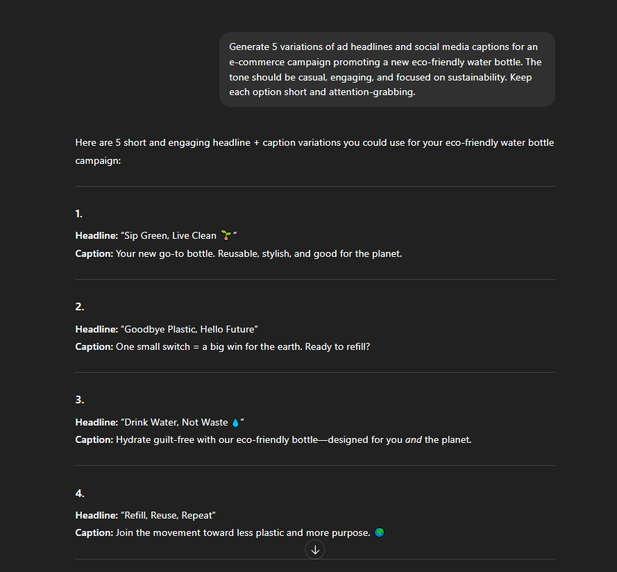 ai use case for content