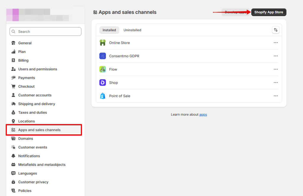 4 installing google and youtube shopify app
