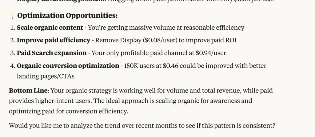 conversational analytics ai optimization inisghts