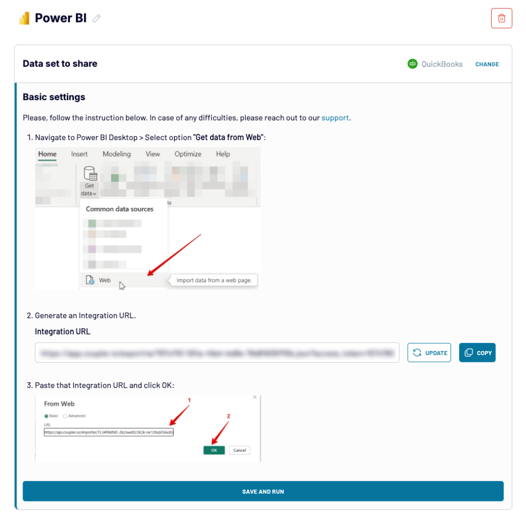 Coupler connect to power bi steps