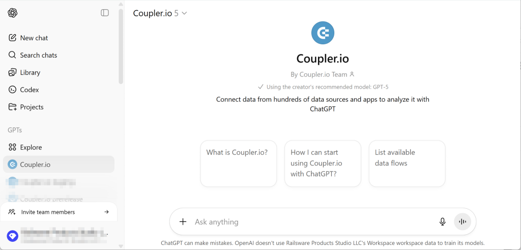 Coupler.io ChatGPT