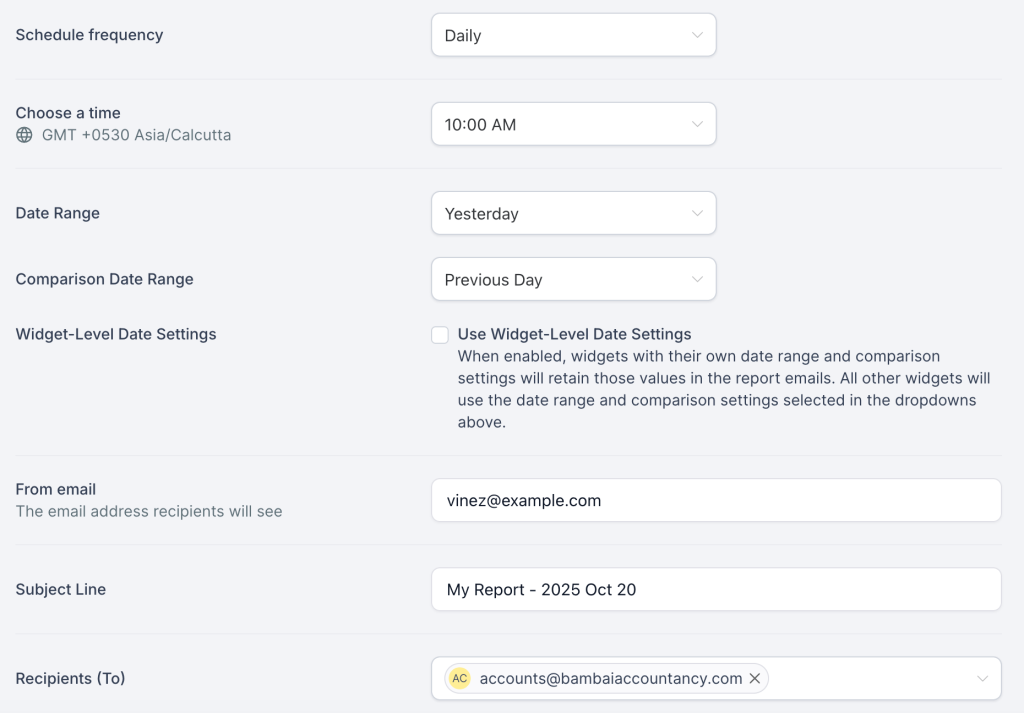 schedule custom reports in gohighlevel