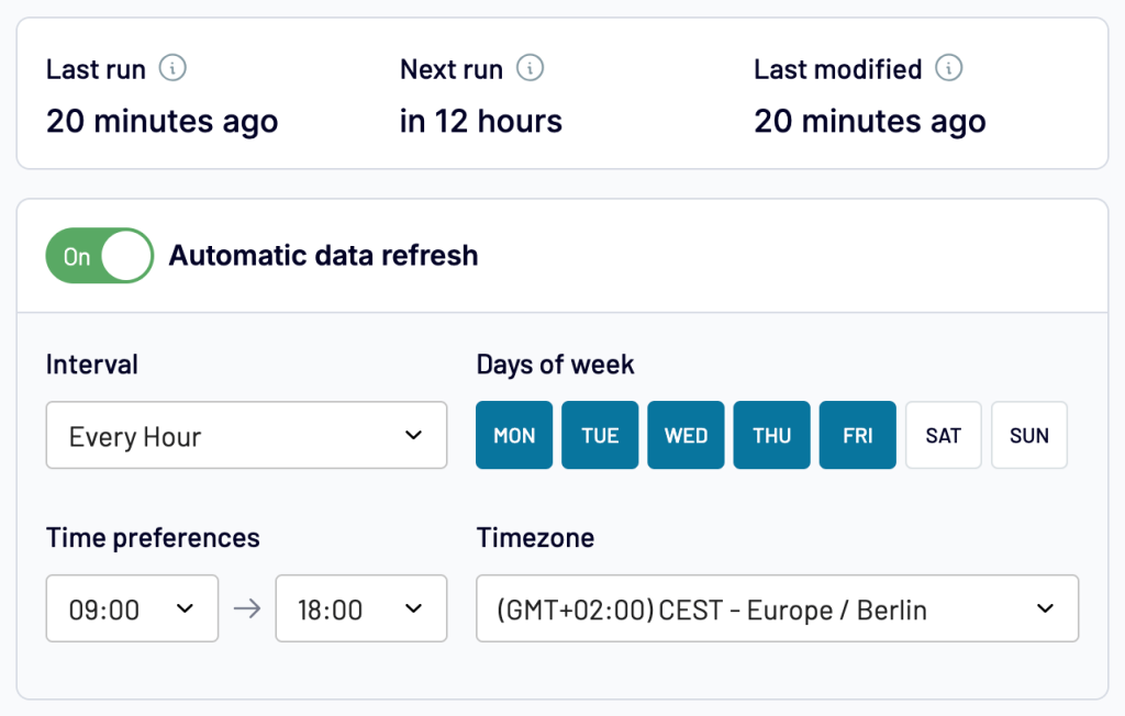 Automatic data refresh with Coupler.io
