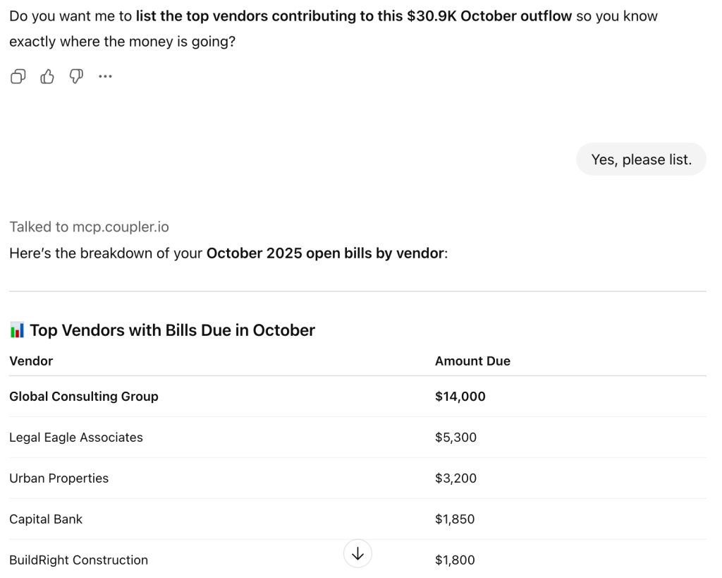 follow up questions to ask about quickbooks data in ai