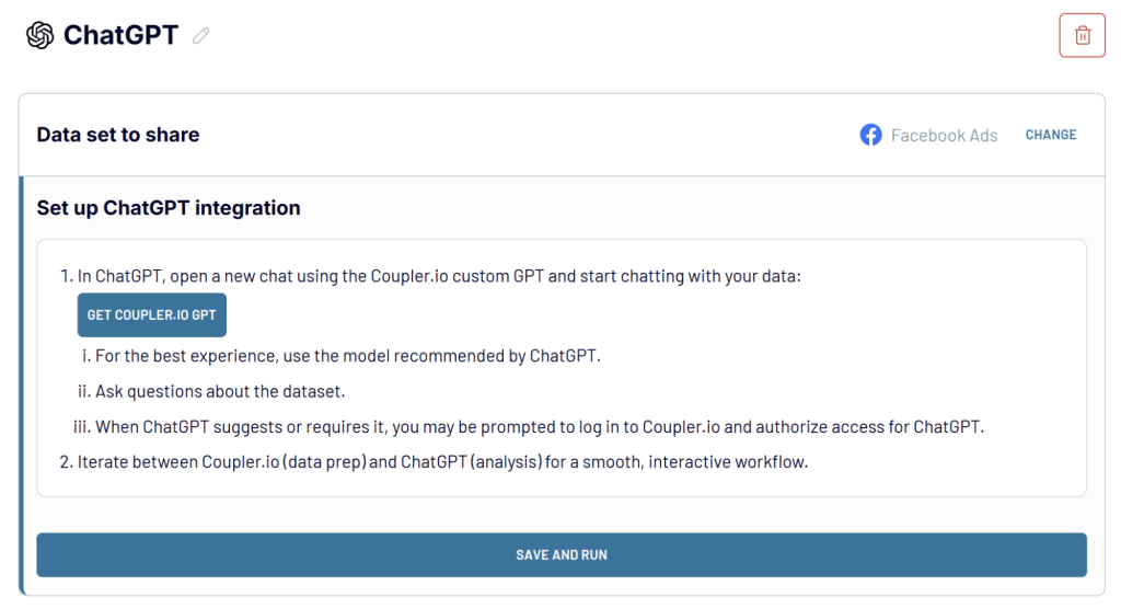 chatgpt intergration setup