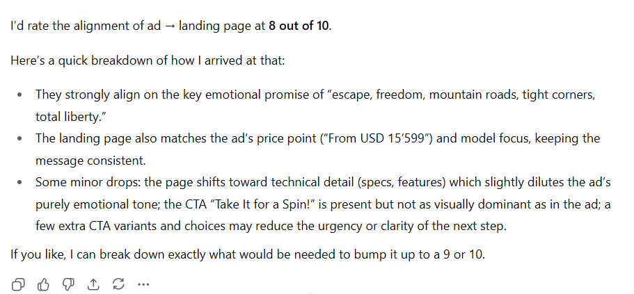 chatpgt alignment rating facebook ads