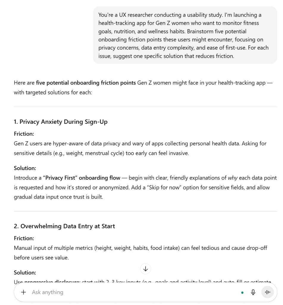 conversaitonal prompt example