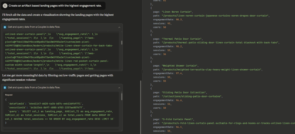 claude running queries for data analysis