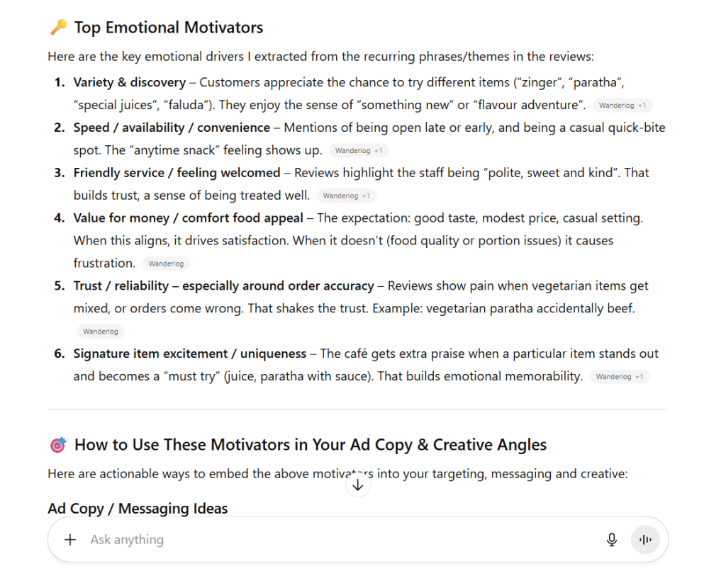 emotional factors messaging