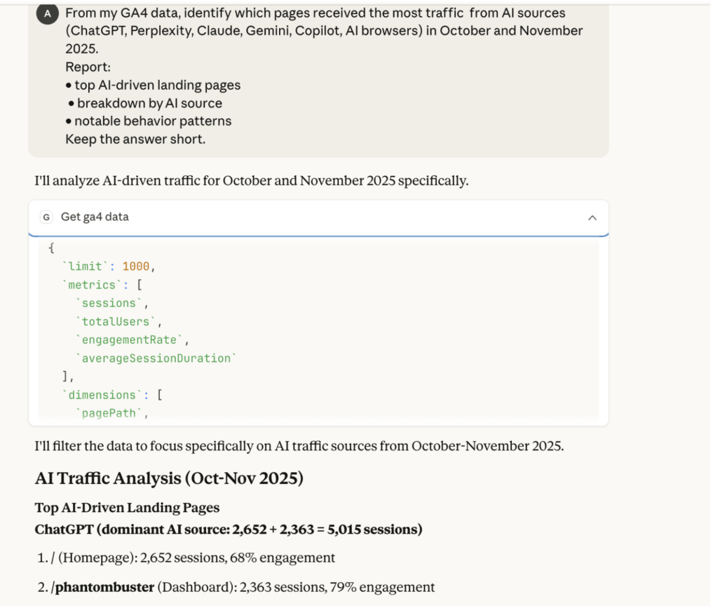 wrong data query ga4 claude