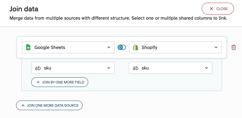 merge data for multi inventory locations