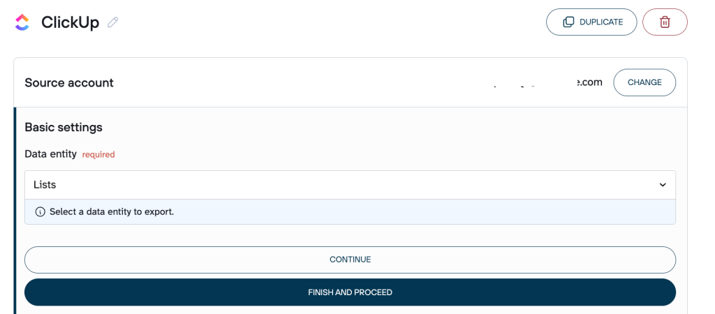 export clickup lists