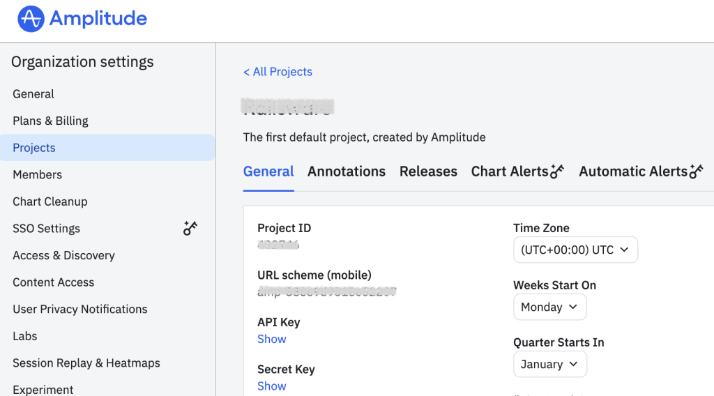 amplitude APIkey SecretKey
