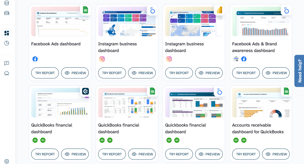 Coupler.io dashboard templates