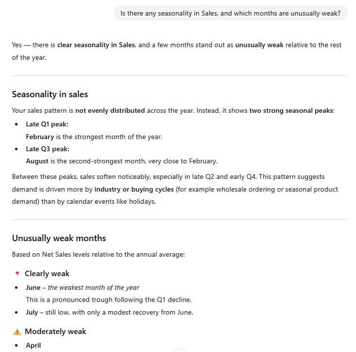 Asking ChatGPT to identify patterns