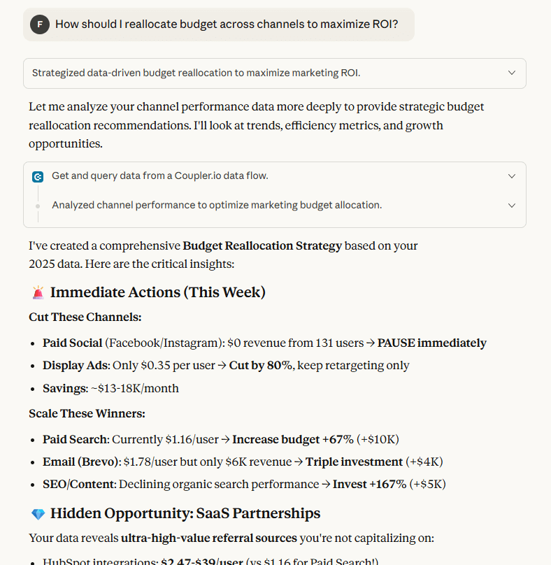 Asking a question in plain English