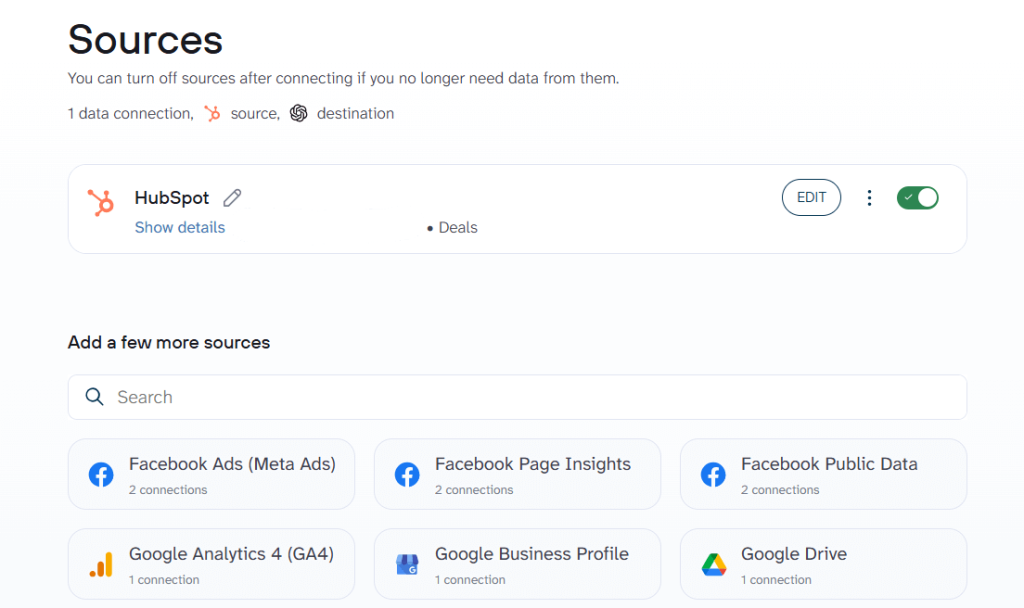 Coupler data sources