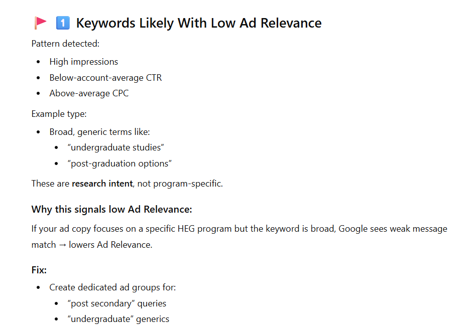 diagnose you quality score