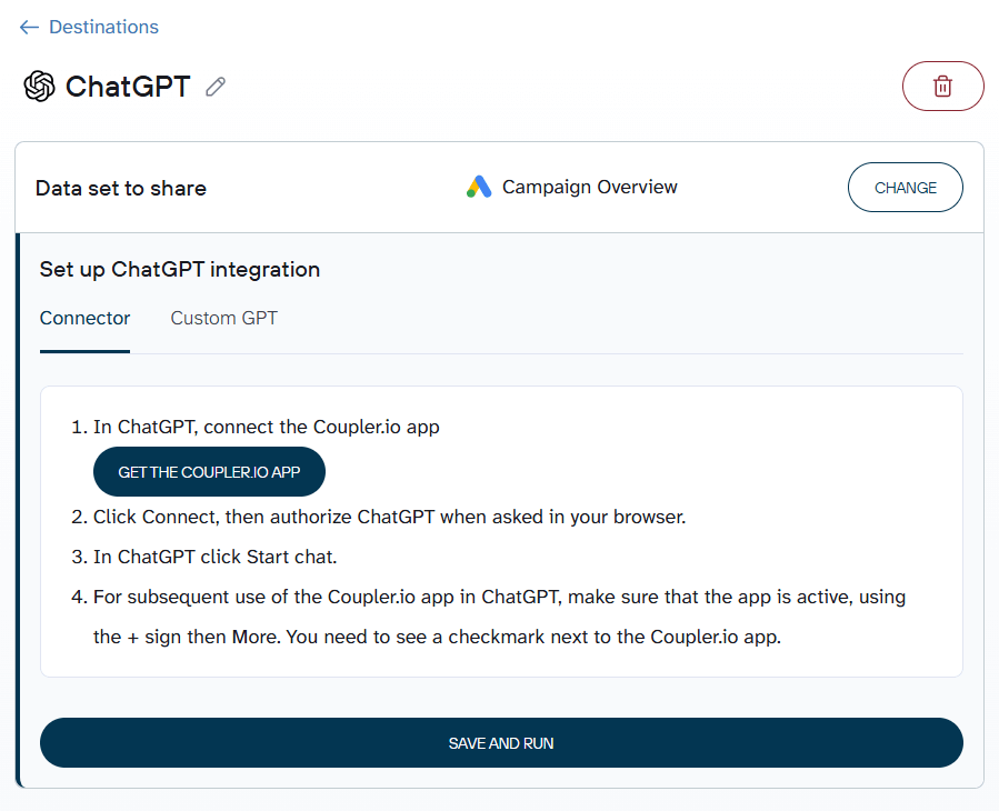 connect google ads to coupler app