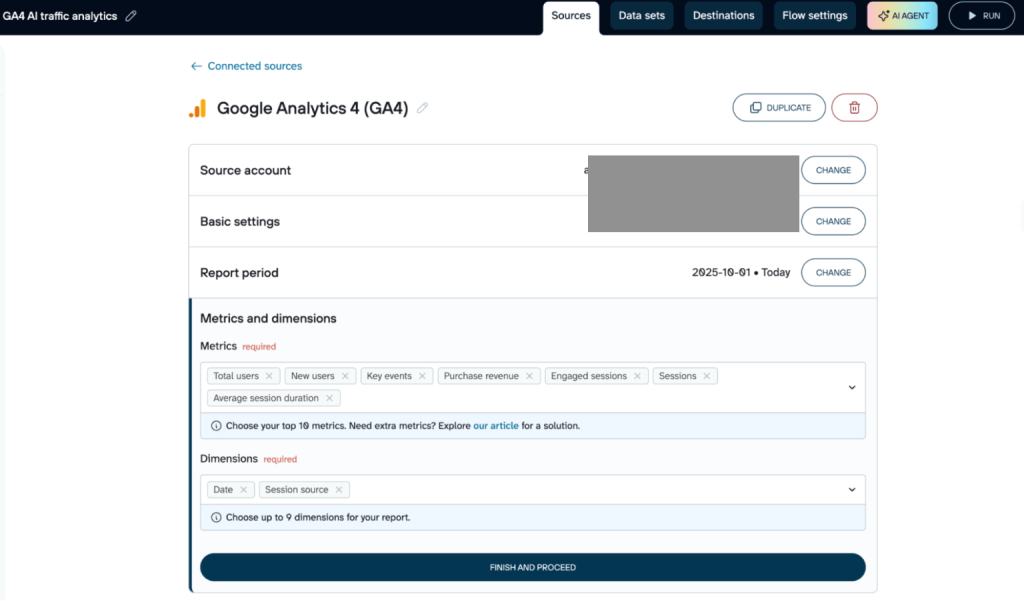 coupler data flow setup ai analytics