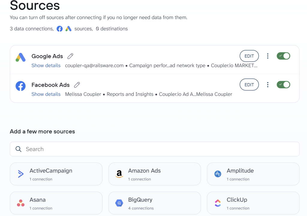 Automation 3.1 ad sources coupler