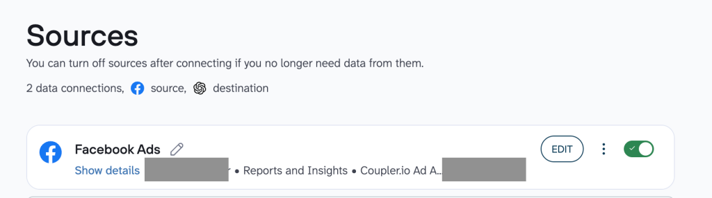 coupler importer sources facebook ads