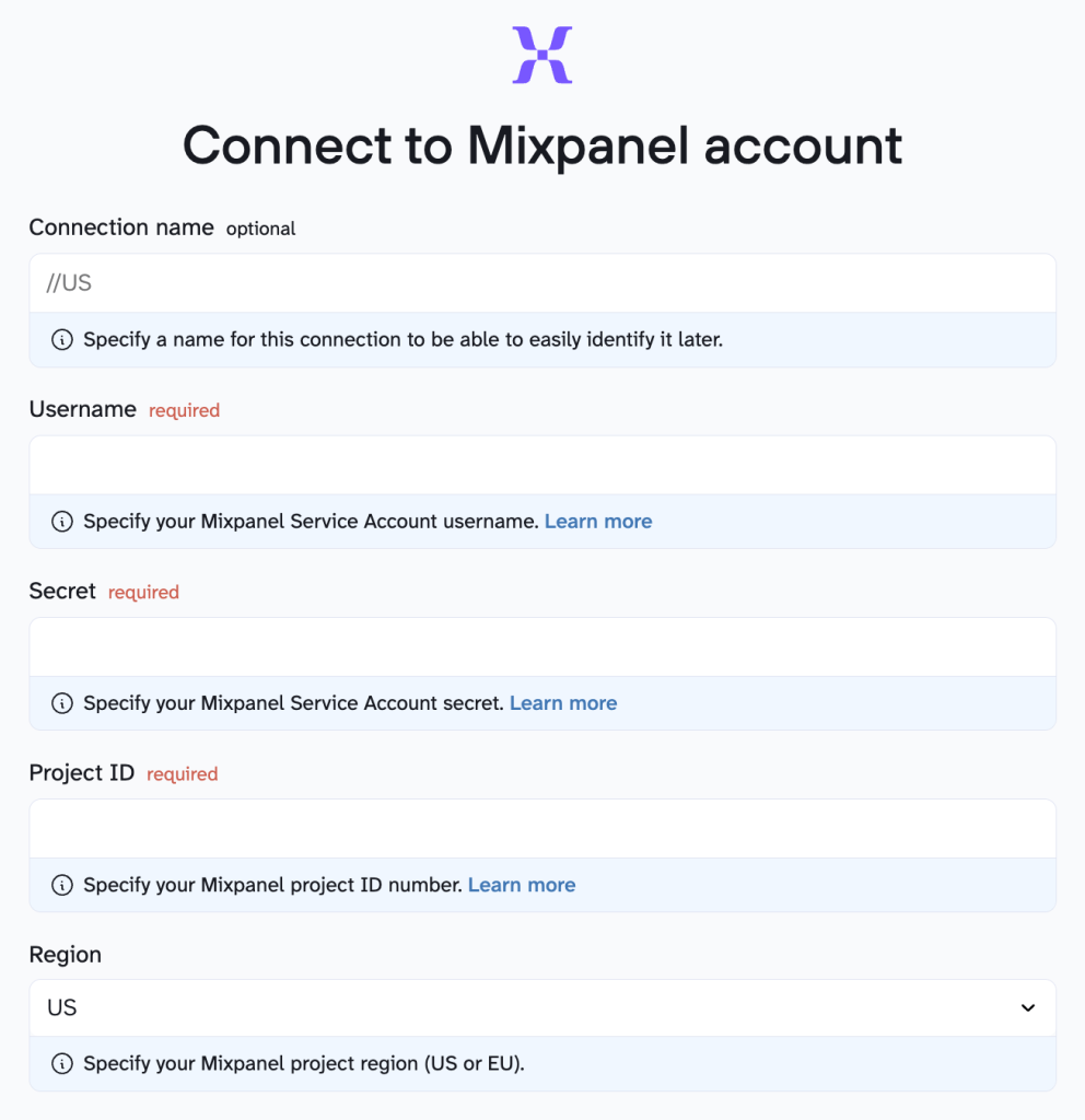 Connecting to a Mixpanel account with Coupler.io