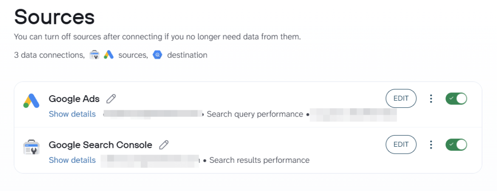google ads search console sources