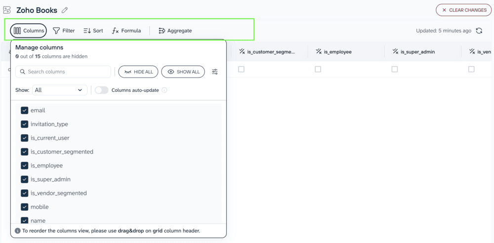 Data transformation toolbar Coupler.io