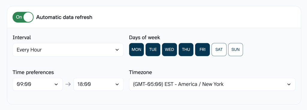 Setting up an automatic data refresh in Coupler.io